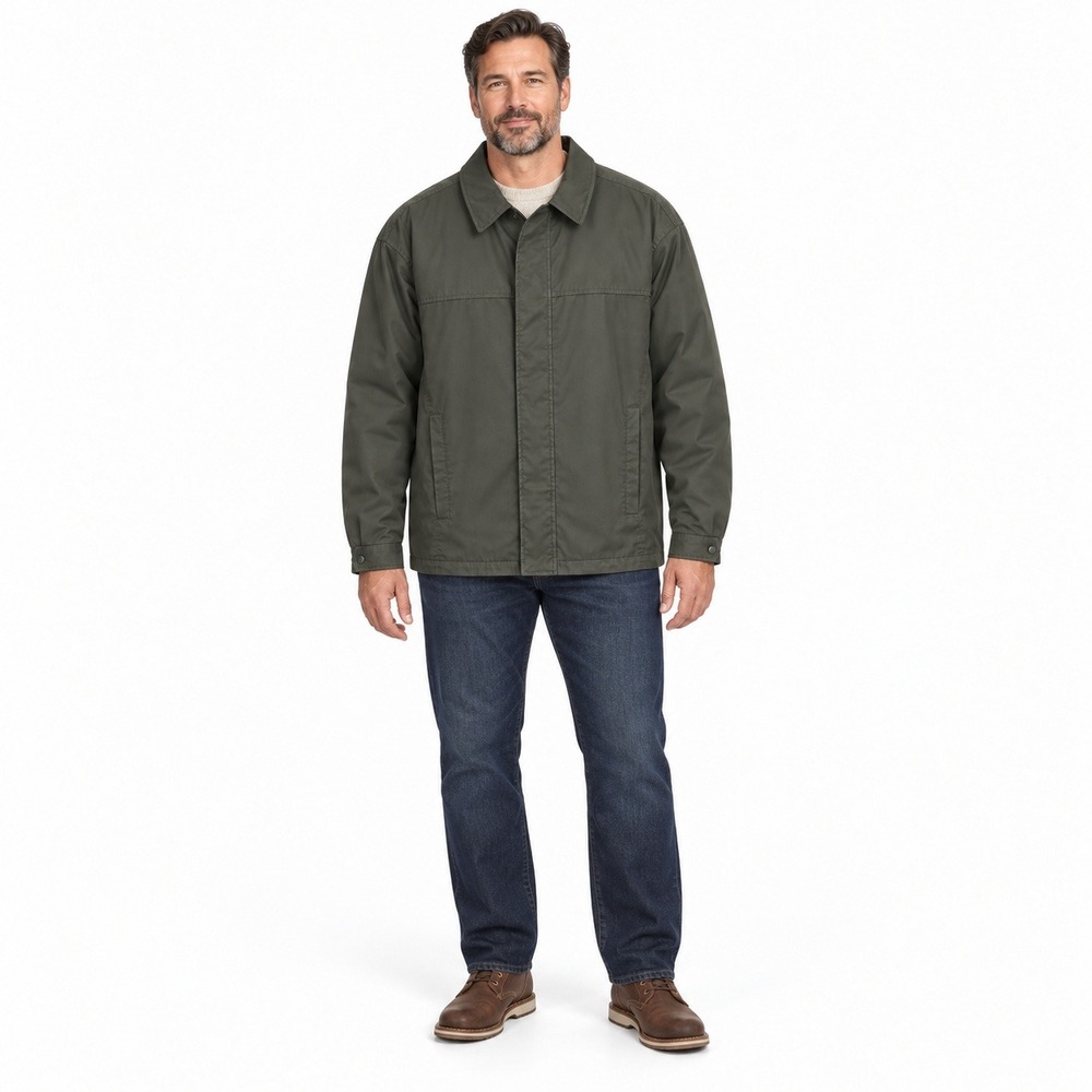 Dockers Men XL Tall Olive Stain Defender Lined Utility Jacket Heritage Gorpcore